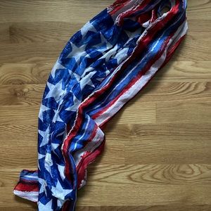 American flag sheer scarf